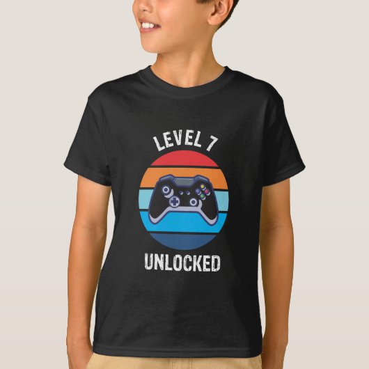 第7誕生日ゲーマーレベル7  Tシャツ (正面)