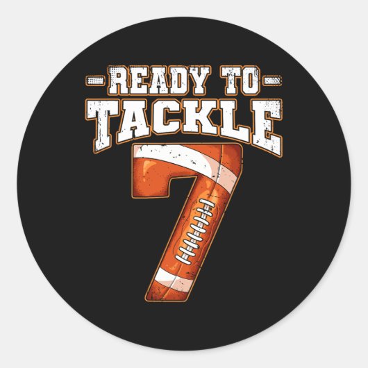 第7誕生日サッカー ラウンドシール (正面)