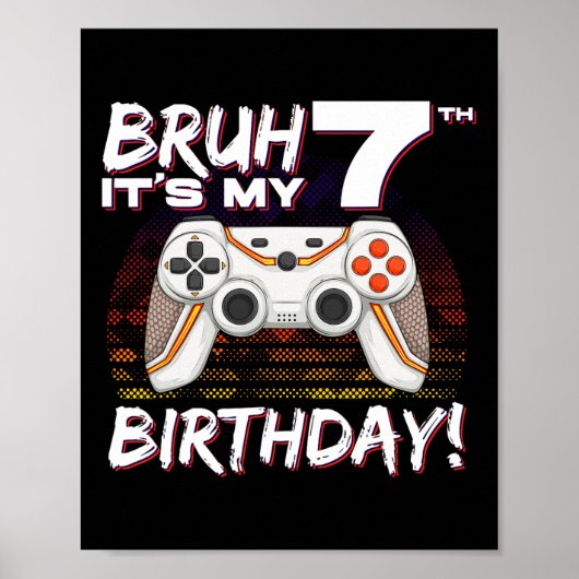 第7誕生日ビデオゲーム第7誕生日ゲーミン ポスター (正面)