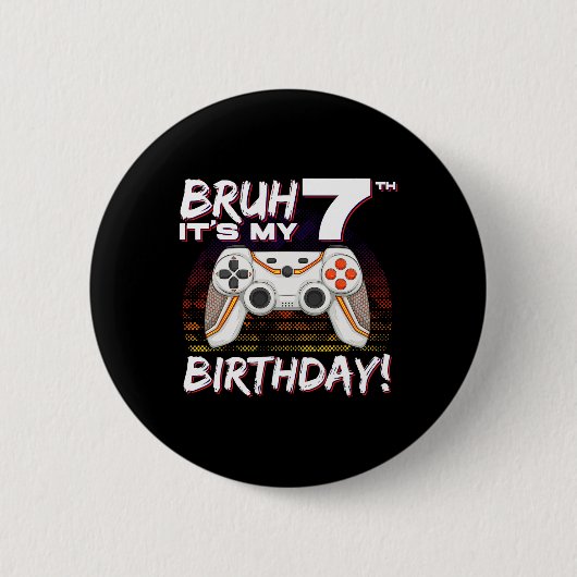 第7誕生日ビデオゲーム第7誕生日ゲーミン 缶バッジ (正面)