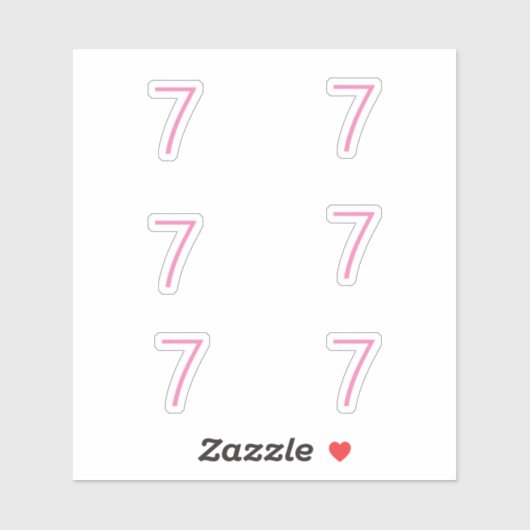 第7誕生日ピンク第7パターンカスタム時代 シール (シート)