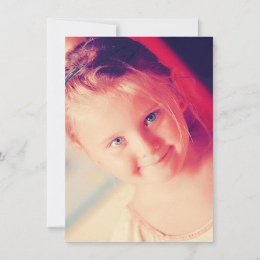 第7誕生日ピンク 招待状 (裏面)