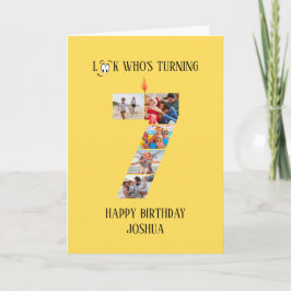 第7誕生日フォトカード カード