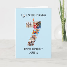 第7誕生日フォトカード カード