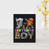 第7誕生日ボーイイタリアンブラインロッ子供へト誕生日 カード (黄色い花)