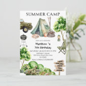 第7誕生日ボーイサマーキャンプパーティー 招待状 (スタンド正面)