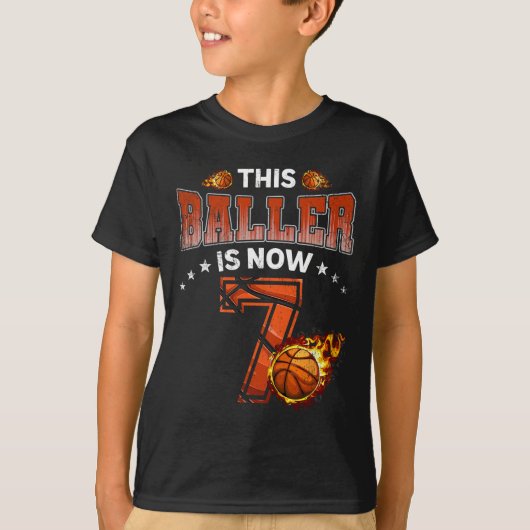第7誕生日ボーイズ選手贈答歴7年 Tシャツ (正面)