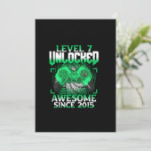 第7誕生日ボーイビデオゲーマーレベル7ロック解除 招待状 (スタンド正面)