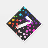 第7誕生日レインボードット スタンダードランチョンナプキン (角)