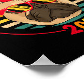 第7誕生日レトロフランスのブルドッグ20素晴らし年以降 ポスター (角)