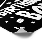 第7誕生日少年アイスホッケーキッズ7歳パーティー ポスター (角)