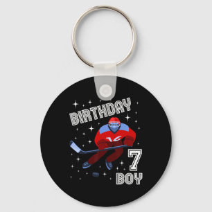 第7誕生日少年アイスホッケー7歳おもしろいB日M キーホルダー