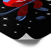 第7誕生日少年アイスホッケー7歳おもしろいB日M ポスター (角)