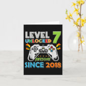 第7誕生日少年レベル7 20以素晴らし降ロック解除 カード (黄色い花)