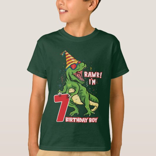第7誕生日恐竜 Tシャツ (正面)