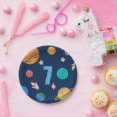 第7誕生日系太陽の惑星 ペーパープレート (パーティー)