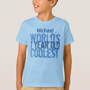 第7誕生日贈与世界のクール7歳の少年 Tシャツ