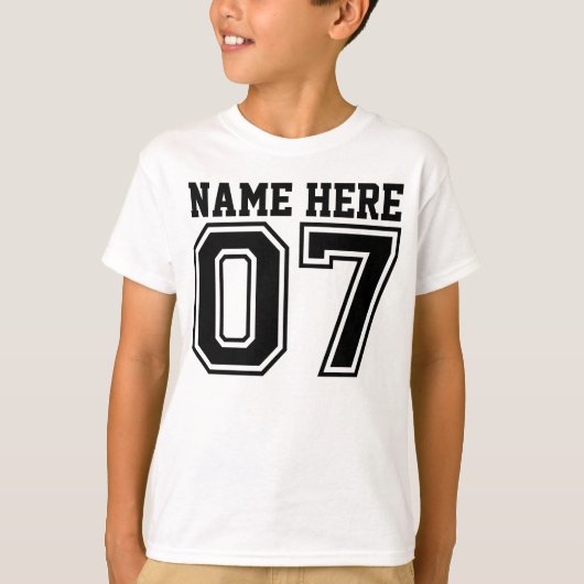 第7誕生日(カスタマイズ可能な子供の名前) Tシャツ (正面)
