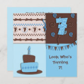 第7誕生日:少年：招待状 招待状 (正面/裏面)