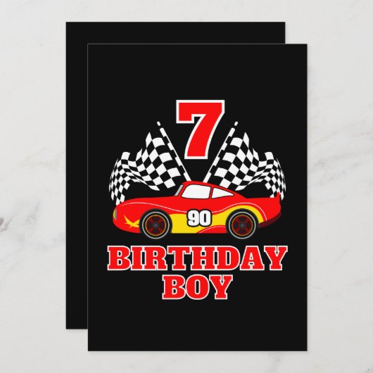 第7誕生日 招待状 (正面/裏面)