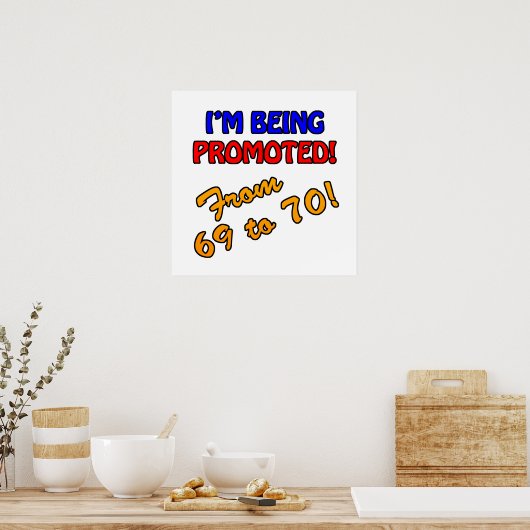 第70おもしろい誕生日ギャグギフト ポスター (キッチン)