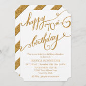 第70の第70誕生会のチケットのお祝い 招待状 (正面/裏面)