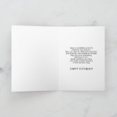 第70ピンクのフラミンゴが付いているバースデー・カード カード (内部)