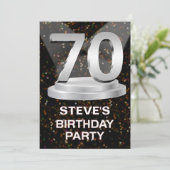 第70回の誕生日パーティーの招待状の名前の追加 招待状 (スタンド正面)