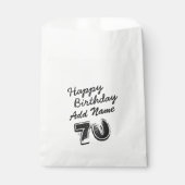 第70回カスタム誕生日パーティー用品お願いバッグ フェイバーバッグ (正面)