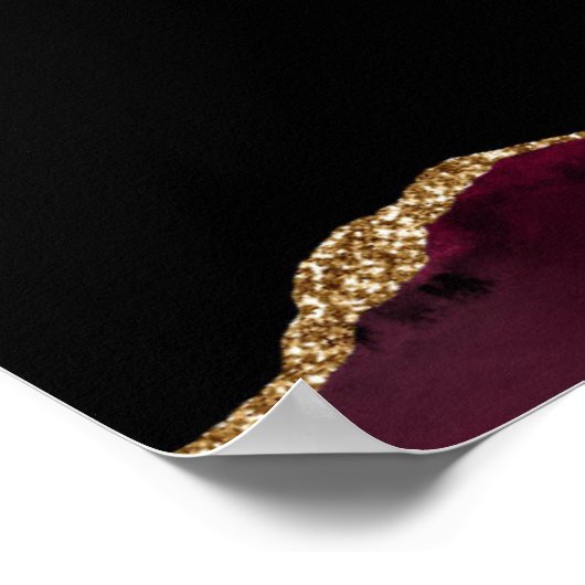 第70回バースデーパーティブルゴーニュ金ゴールドアゲートウェルカム ポスター (角)