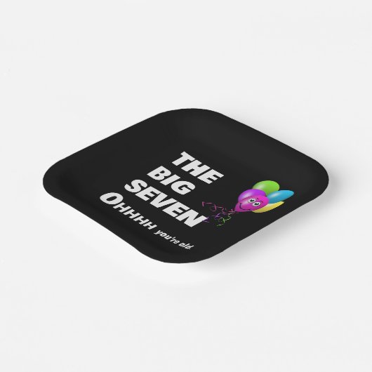 第70回バースデーパーティーのユーモア ペーパープレート (傾斜あり)