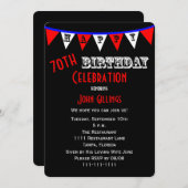 第70回バースデーパーティーの招待状 招待状 (正面/裏面)