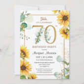 第70回バースデーパーティーひまわりエレガントフローラ 招待状 (正面)