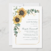 第70回バースデーパーティーひまわりユーカリ植物学 招待状 (正面)