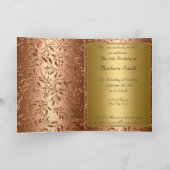 第70回バースデーパーティーへの招待金ゴールド 招待状 (内部)