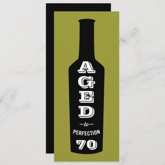 第70回バースデーパーティーへの招待(完全版) 招待状 (正面/裏面)