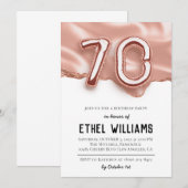 第70回バースデーパーティーへの招待 招待状 (正面/裏面)