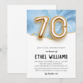 第70回バースデーパーティーへの招待 招待状 (正面/裏面)