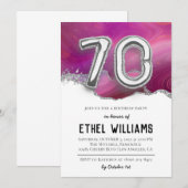 第70回バースデーパーティーへの招待 招待状 (正面/裏面)