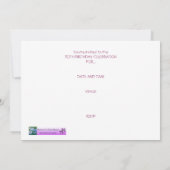 第70回バースデーパーティーへの招待 – tulips 招待状 (裏面)