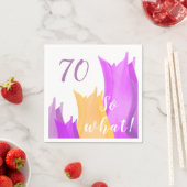 第70回バースデーパーティーやる気を起こさせるチューリップ スタンダードカクテルナプキン (インサイチュ)