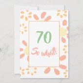 第70回バースデーパーティーやる気を起こさせるフローラ 招待状 (正面)