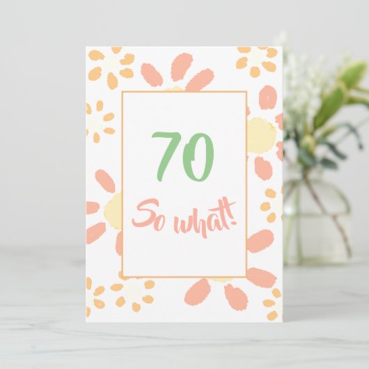 第70回バースデーパーティーやる気を起こさせるフローラ 招待状 (スタンド正面)