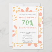 第70回バースデーパーティーやる気を起こさせるフローラ 招待状 (裏面)