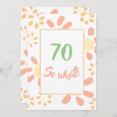 第70回バースデーパーティーやる気を起こさせるフローラ 招待状 (正面/裏面)