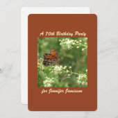 第70回バースデーパーティーオレンジバタフライ 招待状 (正面/裏面)