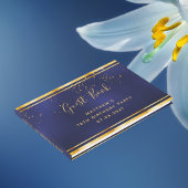 第70回バースデーパーティーダークブルー金ゴールド紙吹雪 ゲストブック