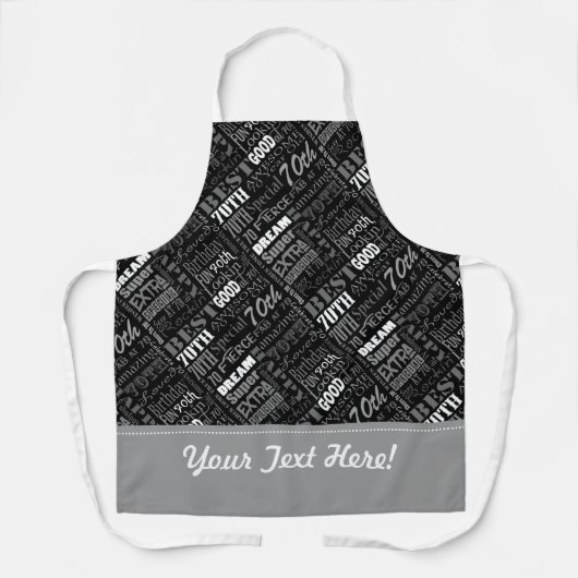 第70回バースデーパーティーパーソナライズされたプレゼント エプロン (正面)