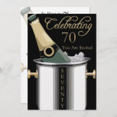 第70回バースデーパーティーパーソナライズされた招待状 招待状 (正面/裏面)