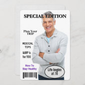 第70回バースデーパーティーマガジンカバー招待状 招待状 (正面/裏面)